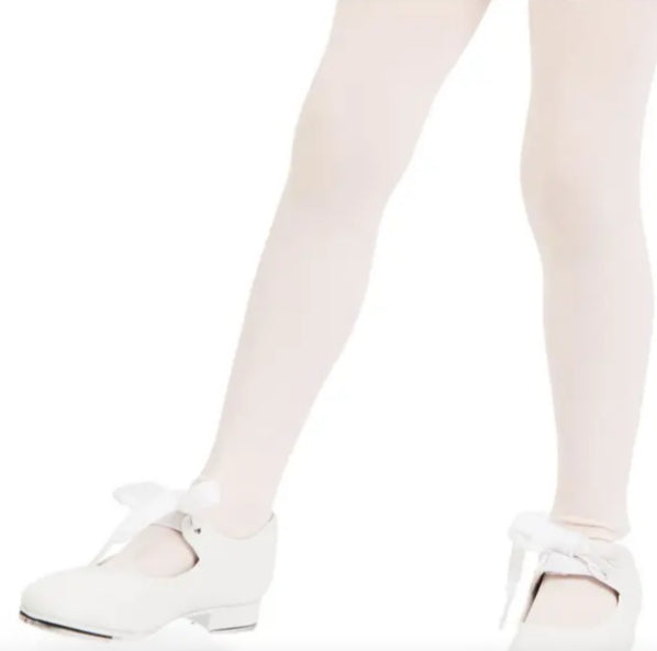 le bos Capezio White Shuffle Girls Tap Shoes 356C-WHITE