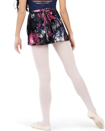 Le Bos Capezio Womens Black/Pink Botanical Wrap Skirt 11713W