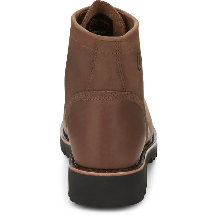 Le Bos Chippewa Bourbon Brown 6 In Steel Toe Men's Workboots MC2069