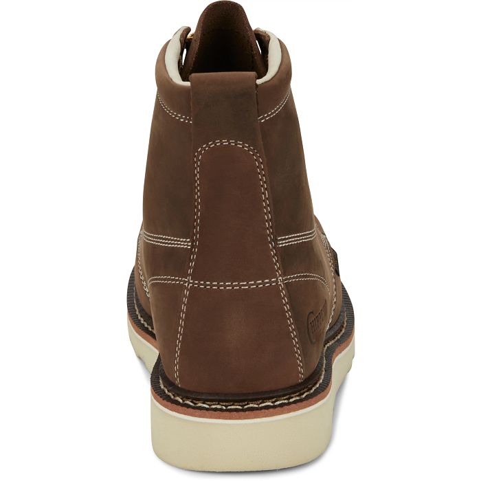 Le Bos Chippewa Brown 6 Inch Edge Walker Men's Leather Steel Toe Workboots ED5321