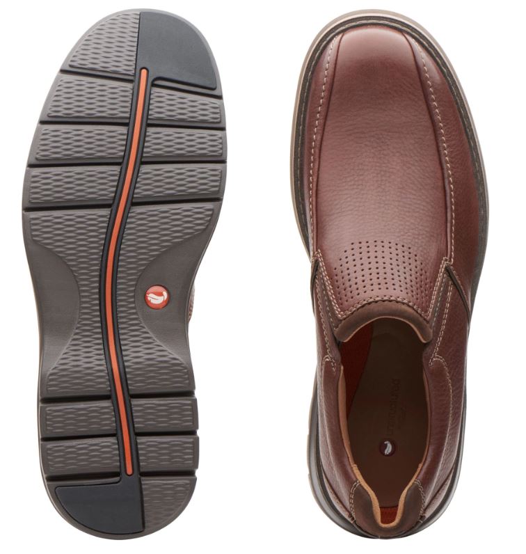 Le Bos Clarks Black Tumbled Leather Un.Ramble Step Mens Shoes 26136999