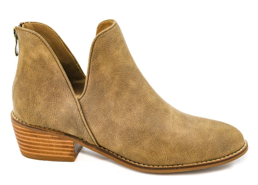 le bos Corky's Taupe Vanish Women's Booties 80-0117-TAUPE