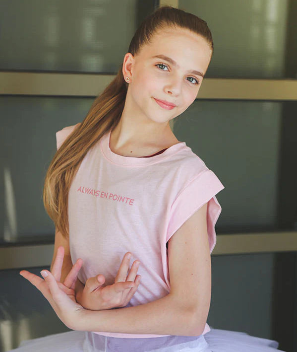 Le Bos Covet Dance Always En Pointe-Cropped Tank AEP-CTK-PINK