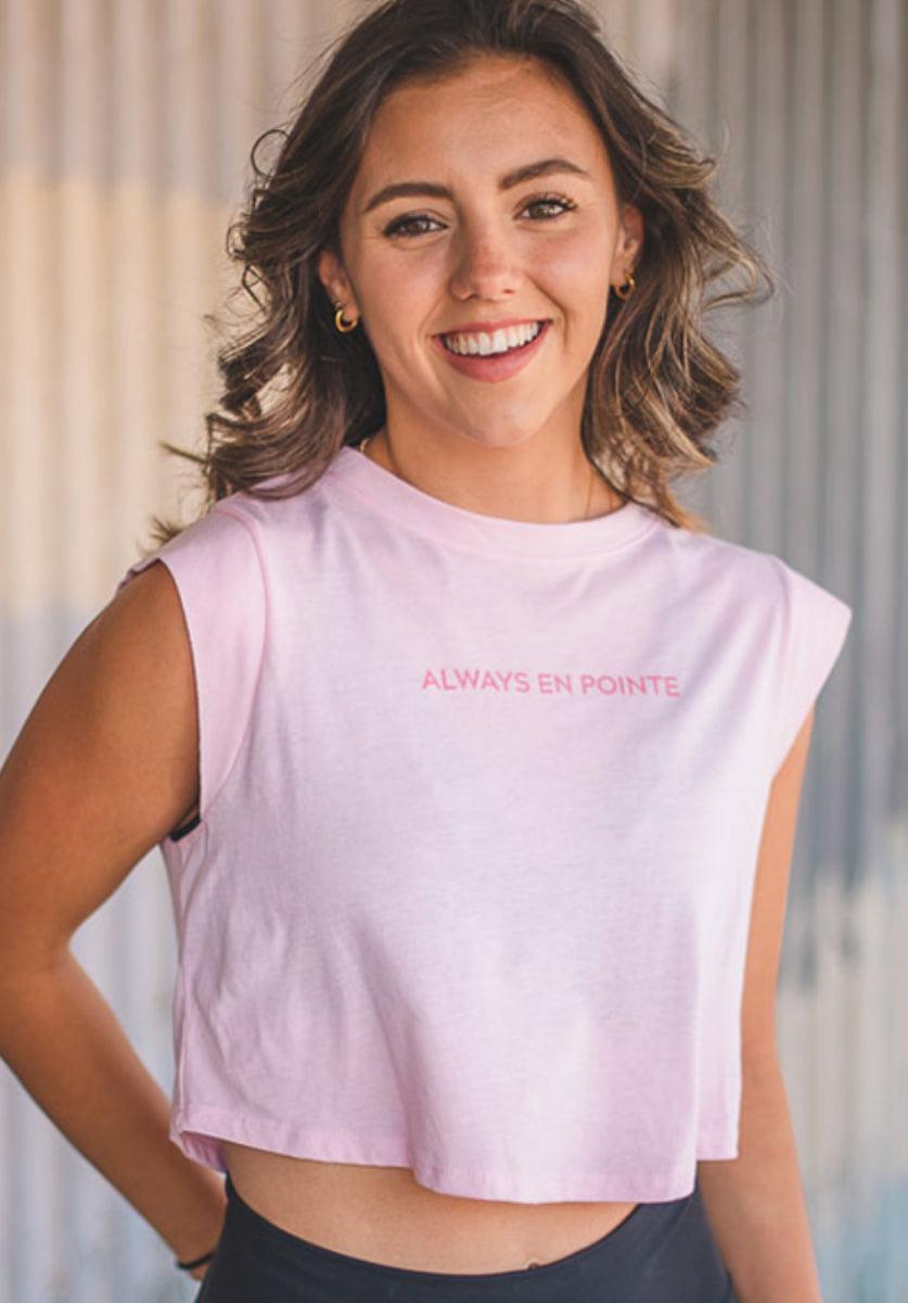 le bos Covet Dance Always En Pointe-Cropped Tank AEP-CTK-PINK