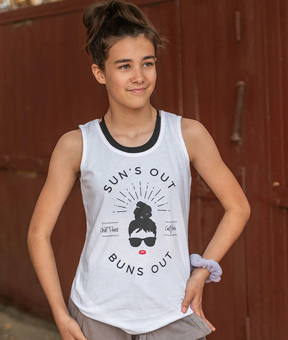 le bos Covet Dance Sun's Out Buns' Out -Girls Tank SOBO-TK-KIDS