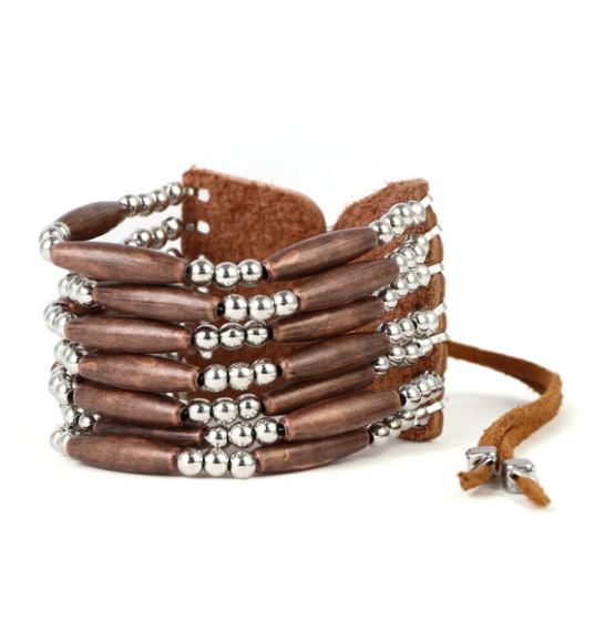 le bos Cowgirl Confetti Brown Beauty Mark Cuff Women's Bracelet CCCUF122