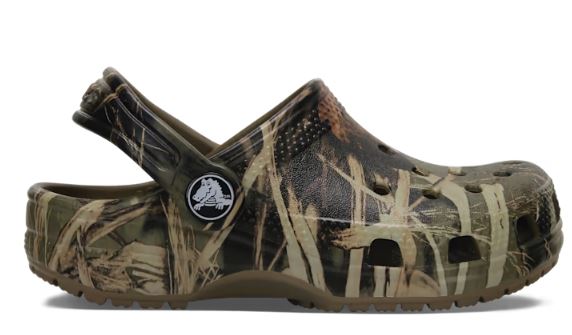 le bos Crocs Khaki Kid's Classic Realtree Clog Shoes 207093-260