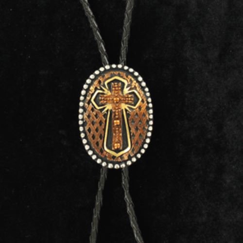 le bos Crumrine Adult Mixed Metal Cross Bolo C10814