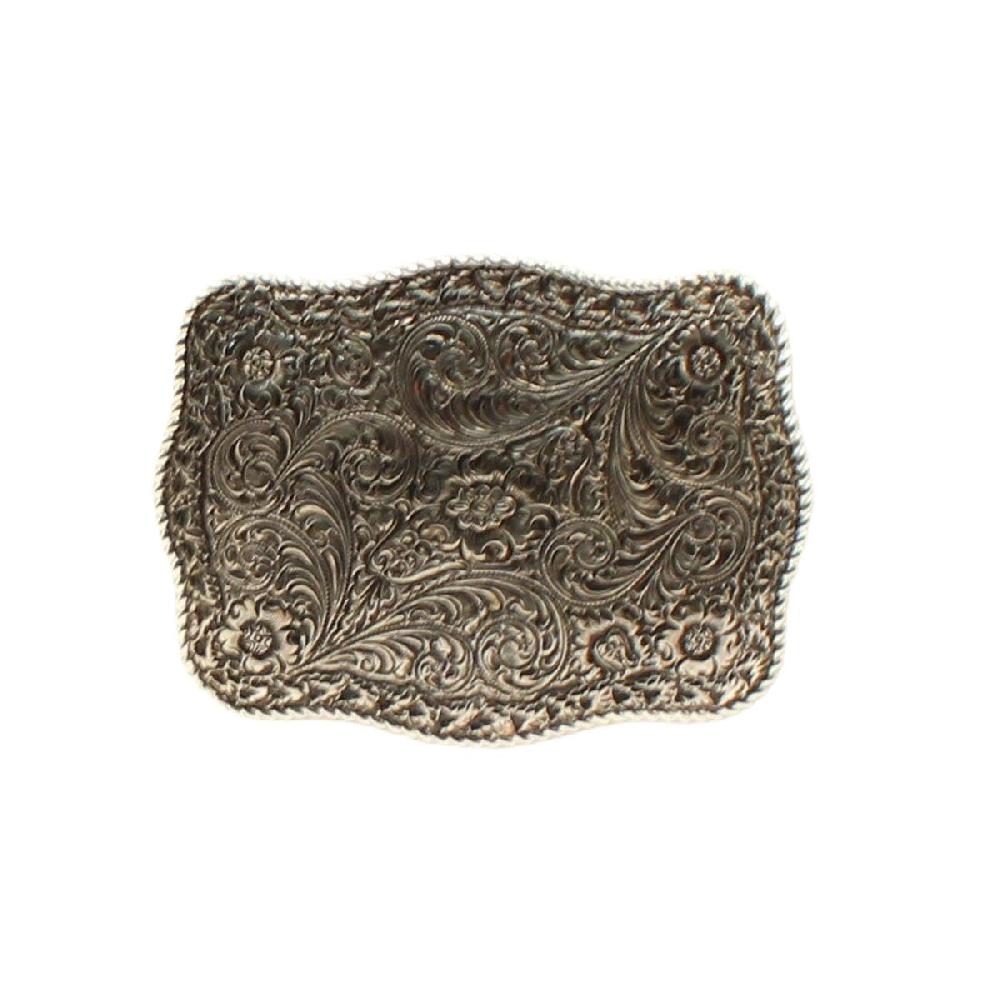 le bos Crumrine Antique Silver Scroll Buckle C10116
