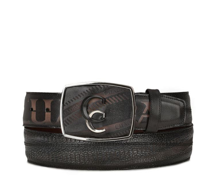 le bos Cuadra Grey Cinto Res Anna Gris Men's Leather Western Belt BC282