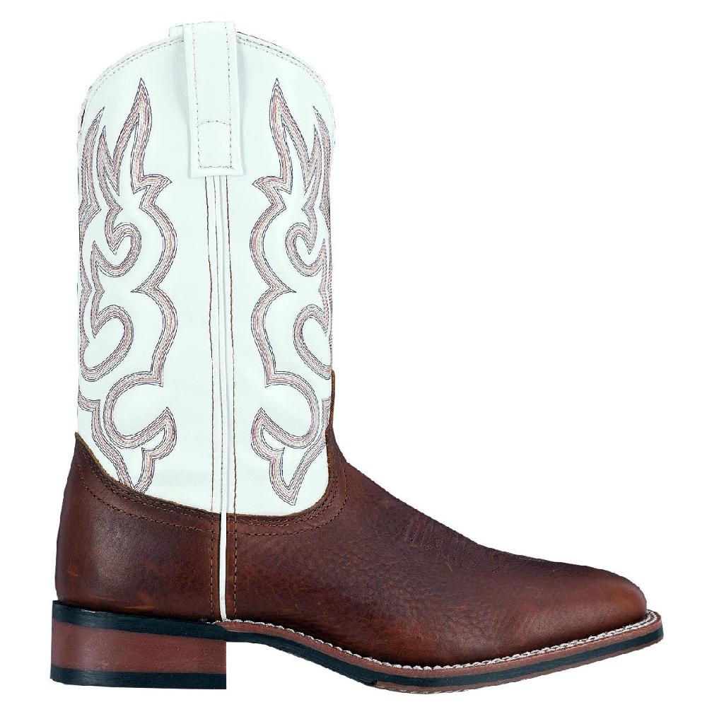 Le Bos Dan Post Laredo Redwood/White Lodi Mens Square Toe Western Boots 7891