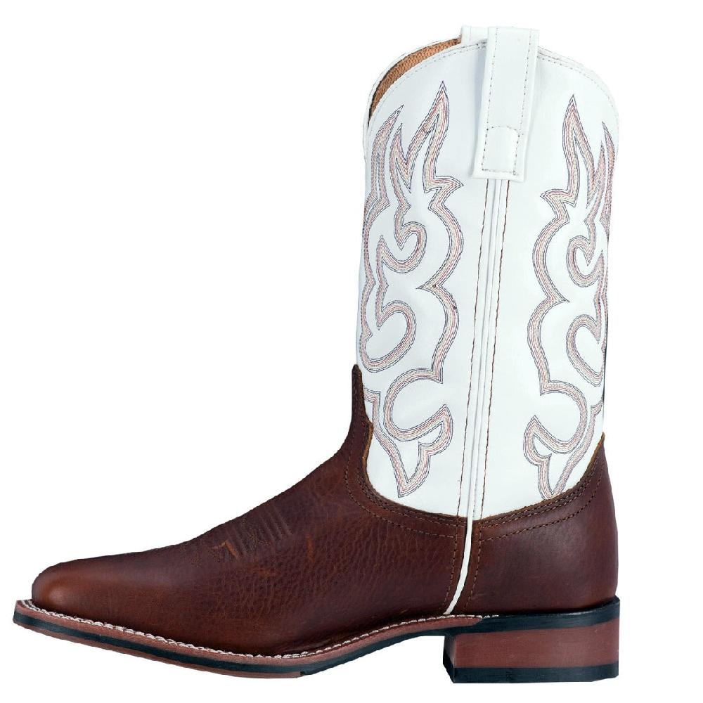Le Bos Dan Post Laredo Redwood/White Lodi Mens Square Toe Western Boots 7891