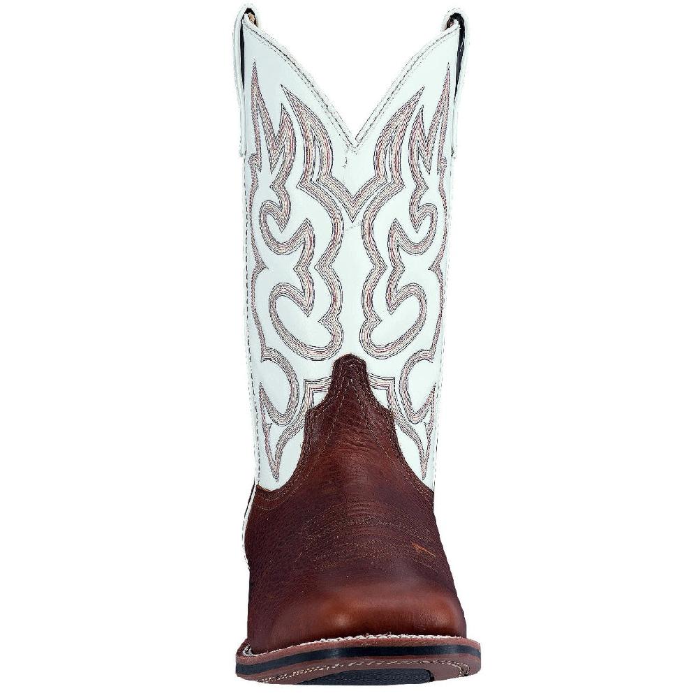 Le Bos Dan Post Laredo Redwood/White Lodi Mens Square Toe Western Boots 7891