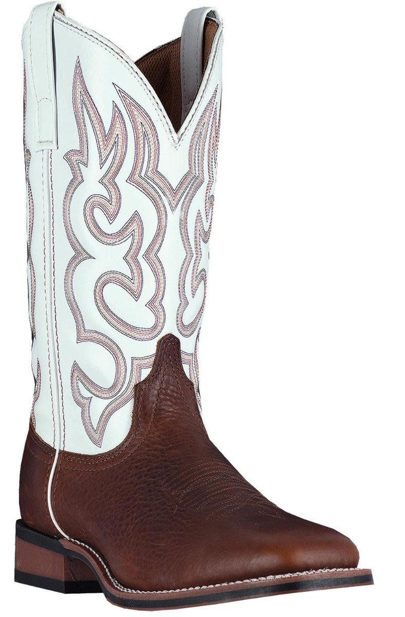 le bos Dan Post Laredo Redwood/White Lodi Mens Square Toe Western Boots 7891
