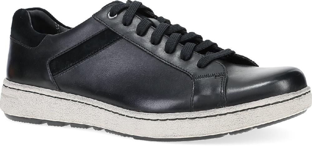 le bos Dansko Black Burnished Calf Trevor Men's Lace Up Sneakers 8906-501000