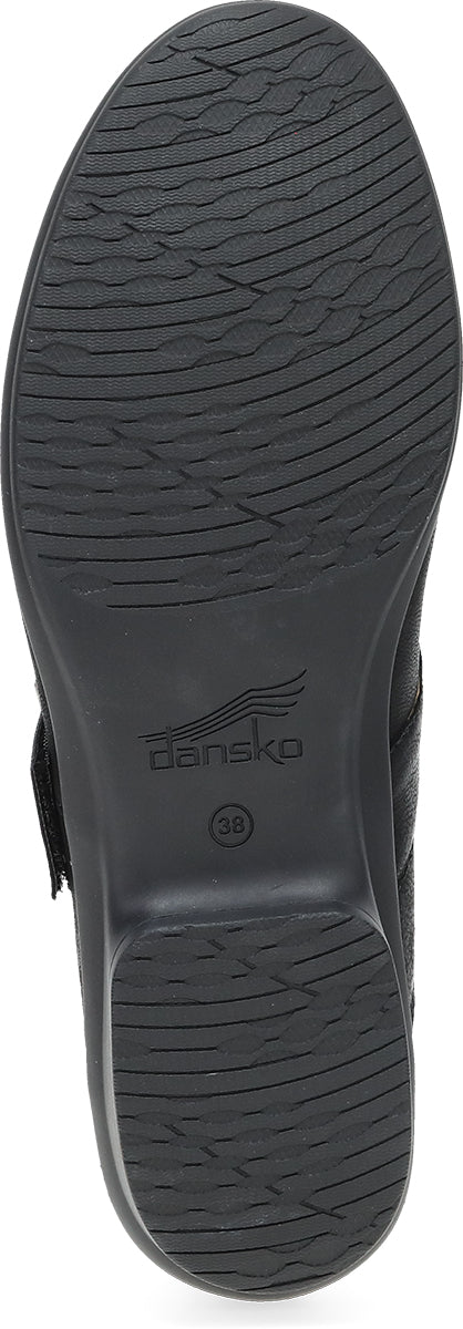 Le Bos Dansko Black Burnished Nubuck Women's Collette Wide Width Mary Jane Shoes 10502-020200