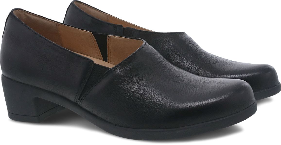 Le Bos Dansko Black Camdyn Burnished Nubuck Womens Pull On Shoes 3216-100200