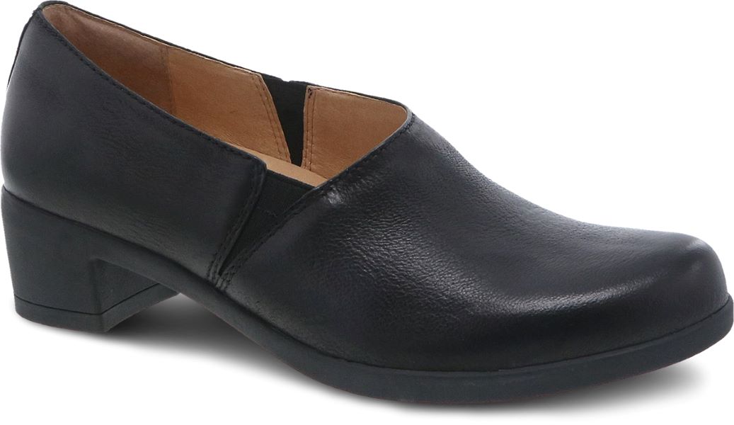 le bos Dansko Black Camdyn Burnished Nubuck Womens Pull On Shoes 3216-100200