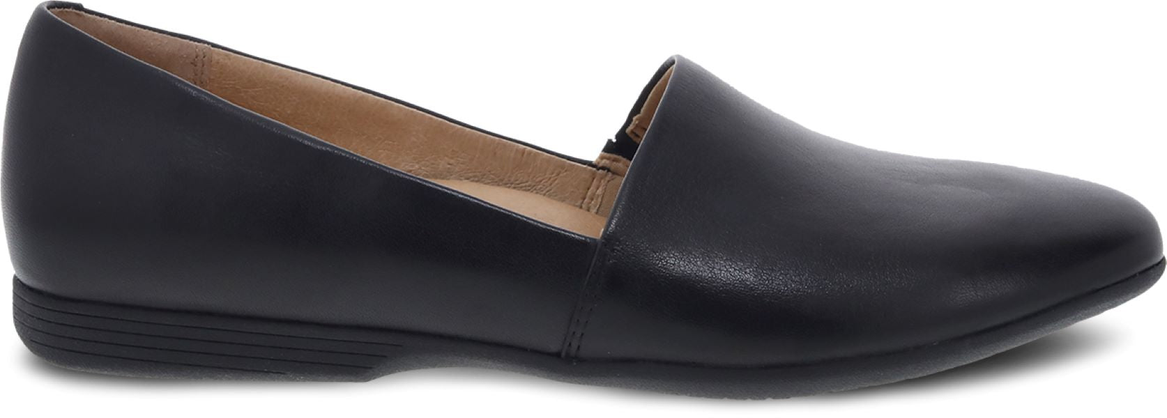 Le Bos Dansko Black Milled Larisa Womens Flat Shoes 2036-020200