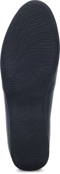 Le Bos Dansko Black Milled Larisa Womens Flat Shoes 2036-020200