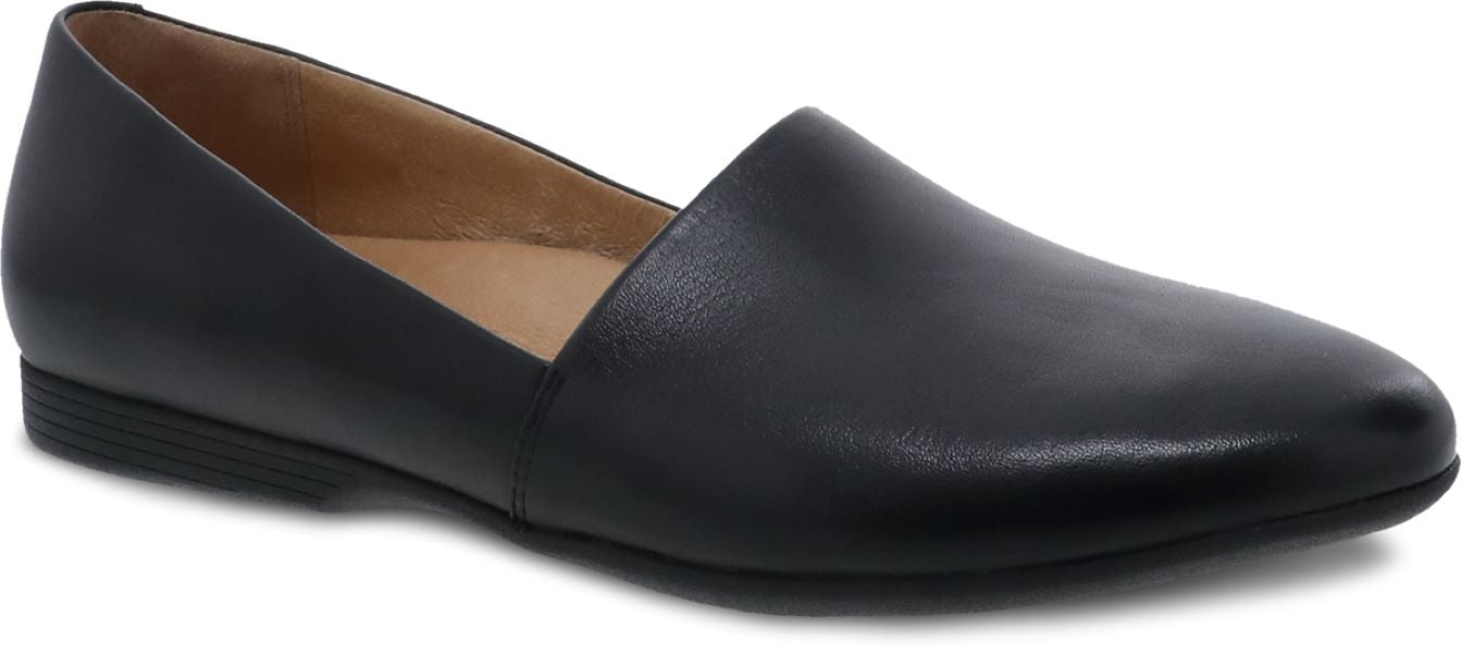 le bos Dansko Black Milled Larisa Womens Flat Shoes 2036-020200