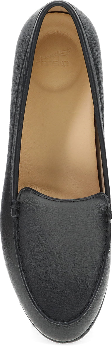 Le Bos Dansko Black Tumbled Flat Women's Shoes 2043-500200