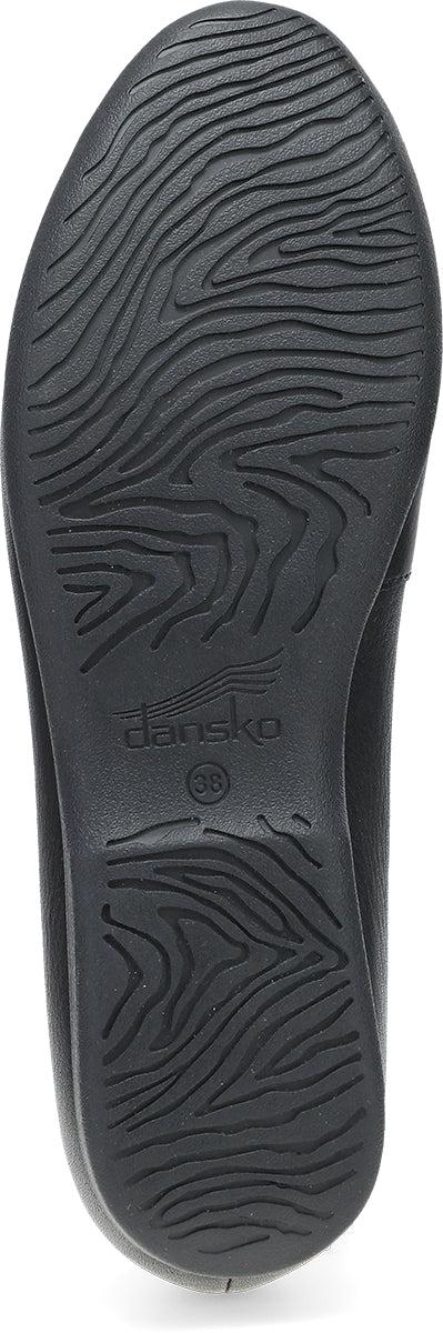 Le Bos Dansko Black Tumbled Flat Women's Shoes 2043-500200