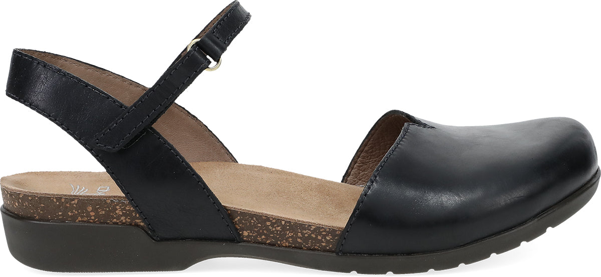 Le Bos Dansko Black Waxy Burnished Rowan Women's Mary Jane Shoes 6025-475300