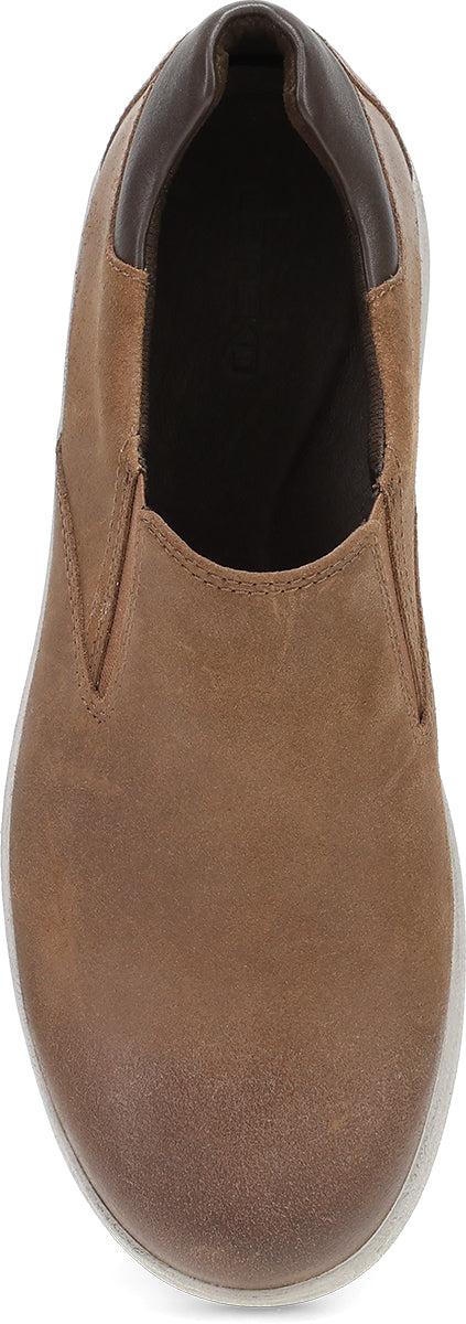 Le Bos Dansko Brown Burished Suede Trent Men's Slip On Sneakers 8905-780300