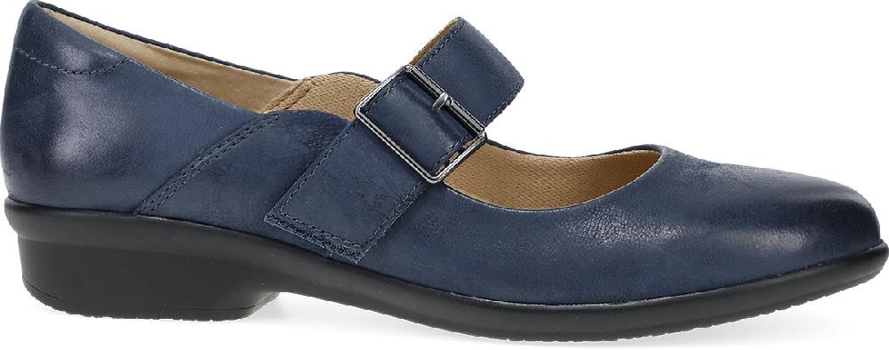 Le Bos Dansko Navy Burnished Nubuck Women's Wide Width Mary Jane Shoes 10503-290200