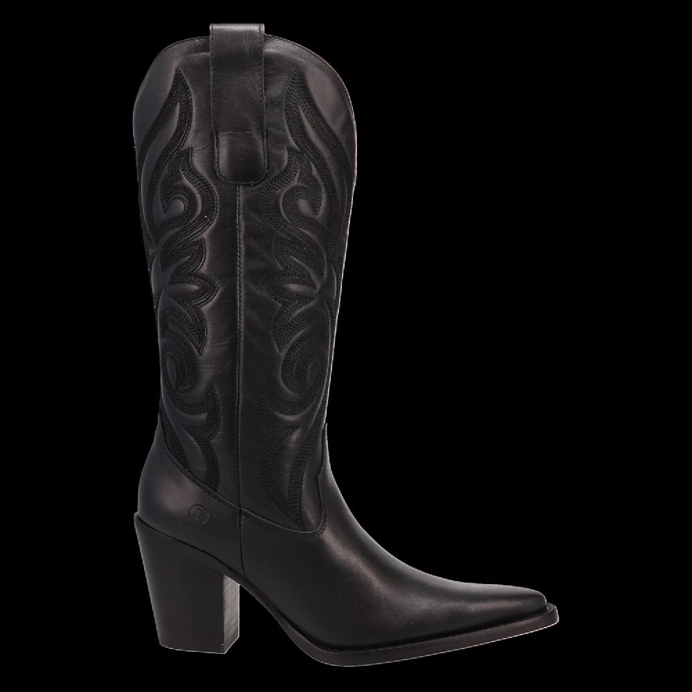 le bos Dingo Black Hensley 13 inch Snip Toe Women's Leather Boots DI2246-BLK