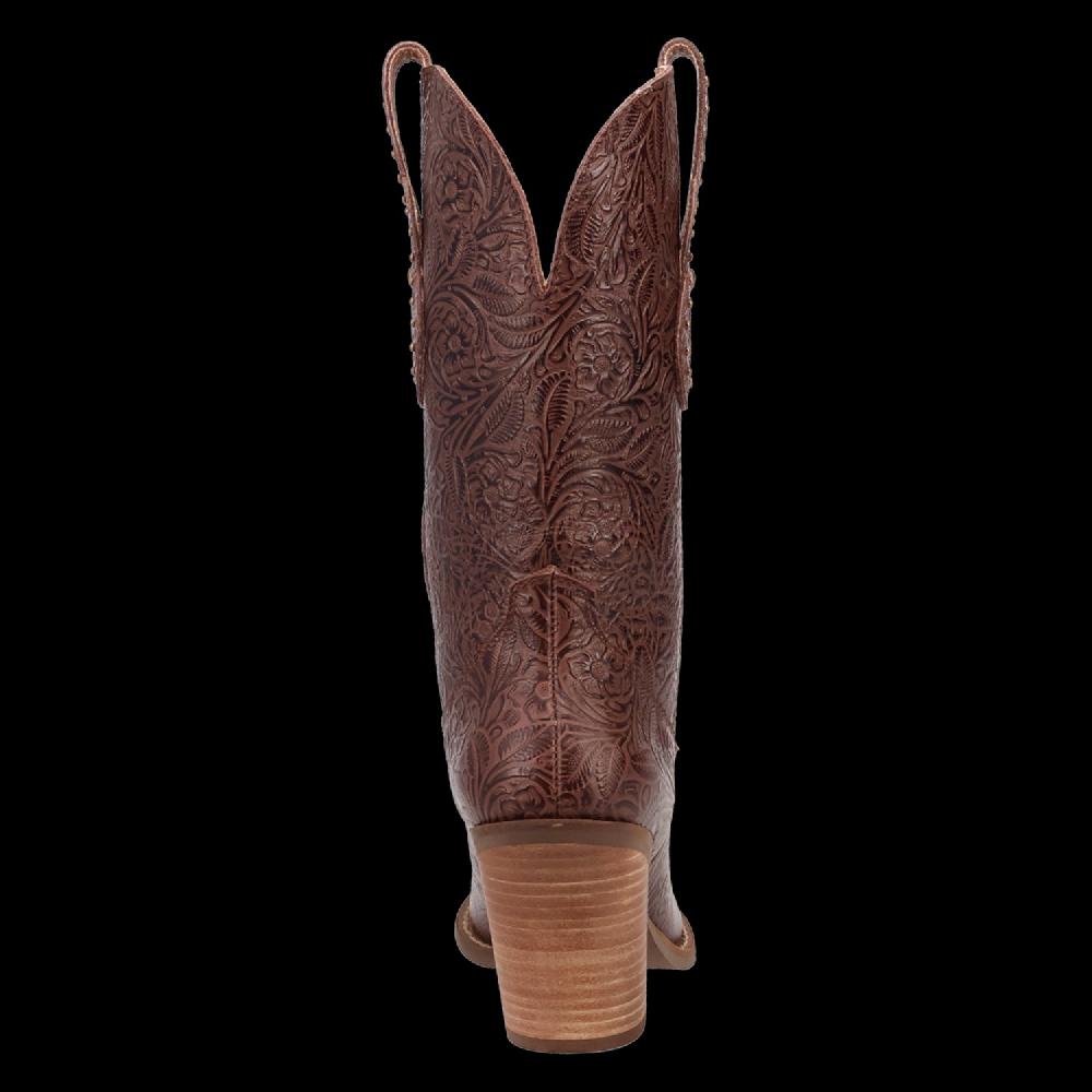 Le Bos Dingo Brown Rhythm N' Blues Leather Women's Western Snip Toe Boots DI2241
