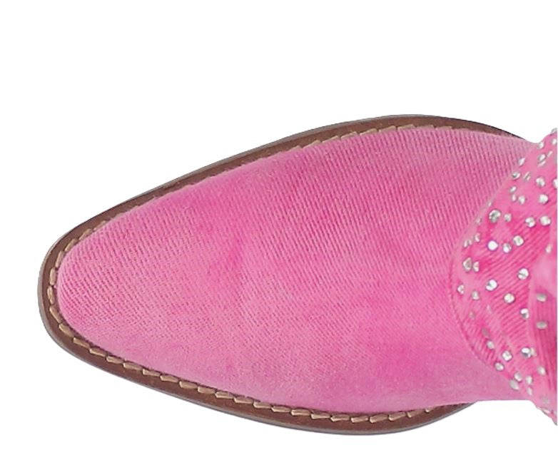 Le Bos Dingo Eye Candy Pink Rhinestone Women's Tall Western Boots DI177