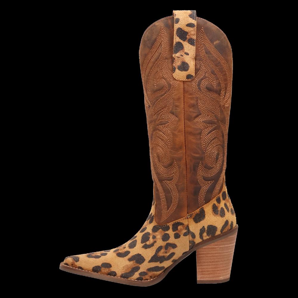 Le Bos Dingo Leopard Hensley Women's 13 Inch Snip Toe Leather Boots DI2246-LEOPARD