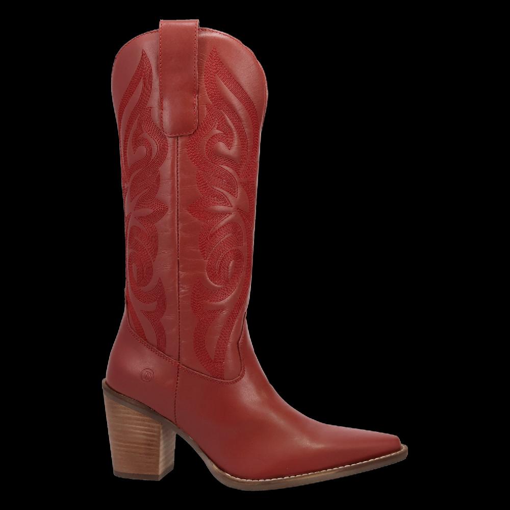 le bos Dingo Red Hensley Women's 13 inch Snip Toe Leather Boots DI2246-RED