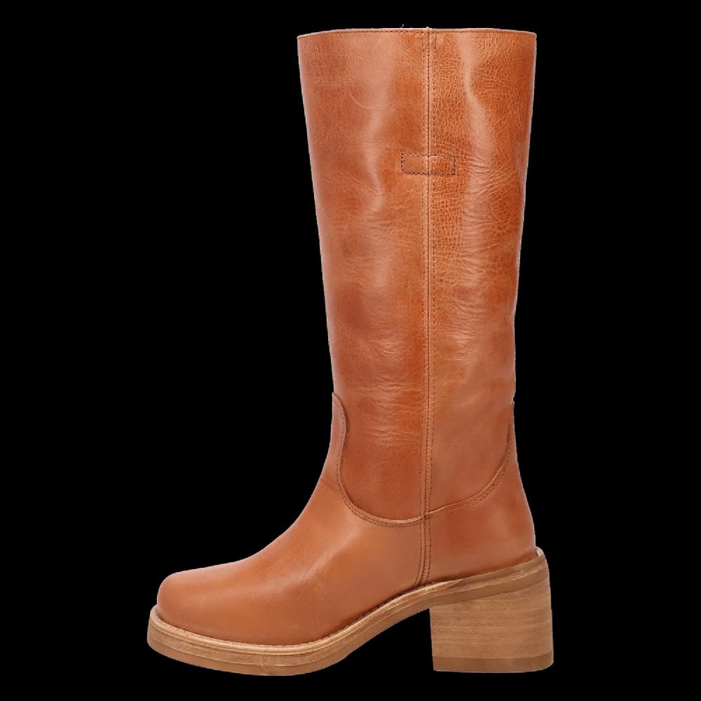 Le Bos Dingo Tan Vagabond Women's 12 Inch Round Toe Leather Boots DI2287-TAN