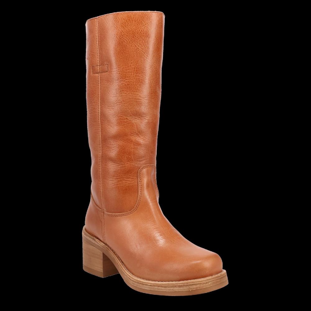 le bos Dingo Tan Vagabond Women's 12 inch Round Toe Leather Boots DI2287-TAN