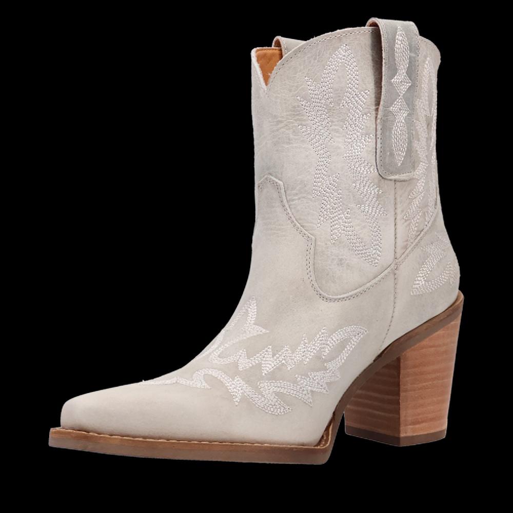 Le Bos Dingo White Rocky Top Women's Leather Booties DI2272-WHT