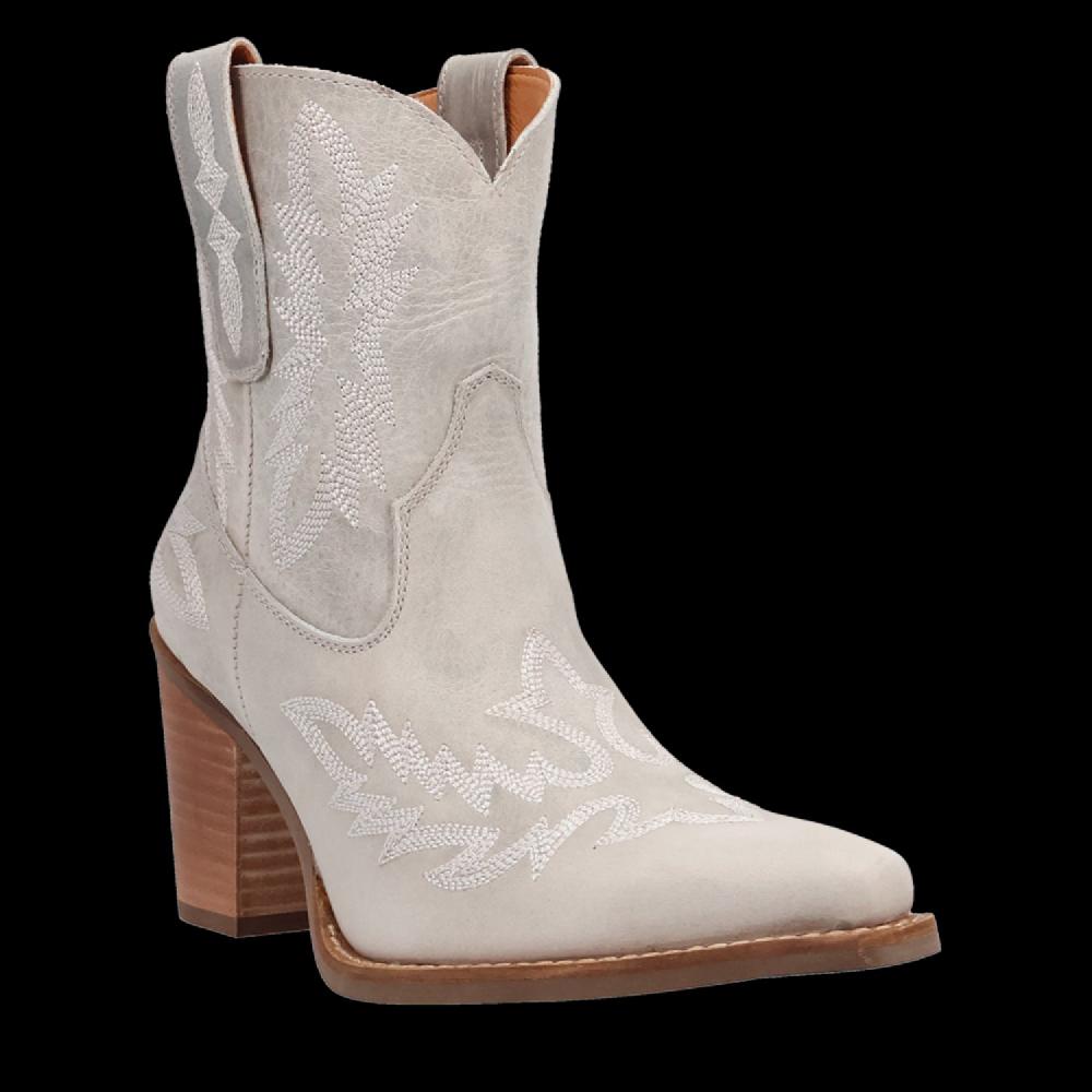 le bos Dingo White Rocky Top Women's Leather Booties DI2272-WHT