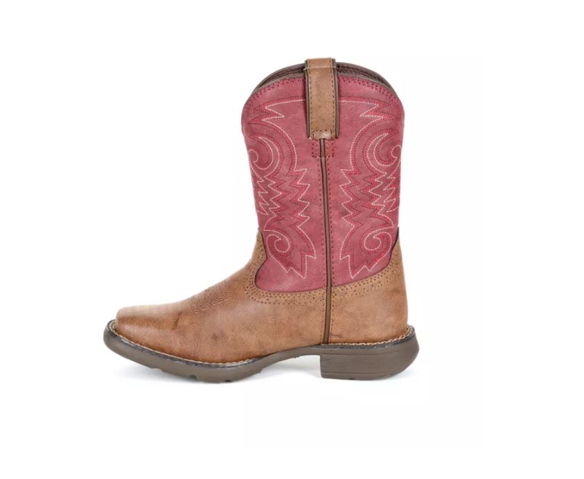 Le Bos Durango Red/Brown 8 Inch Shaft Lil' Rebel Unisex Children's Boots DBT0222TS