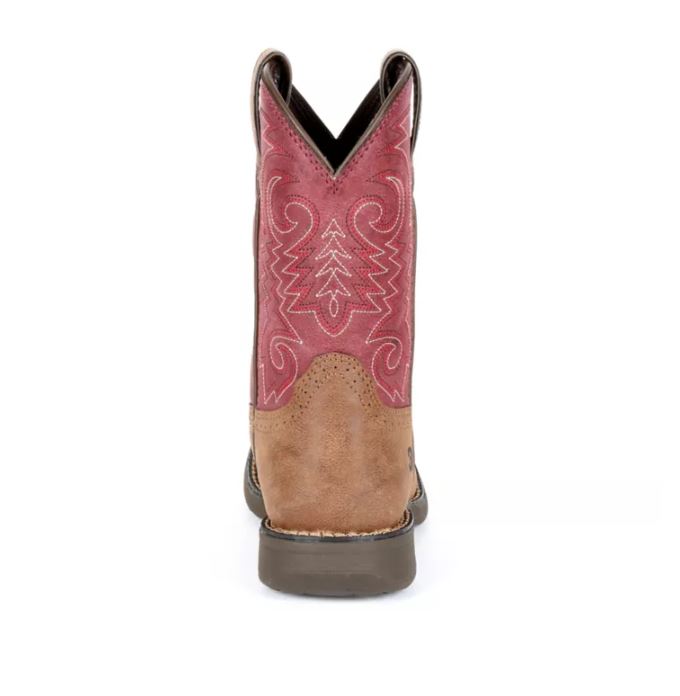 Le Bos Durango Red/Brown 8 Inch Shaft Lil' Rebel Unisex Children's Boots DBT0222TS