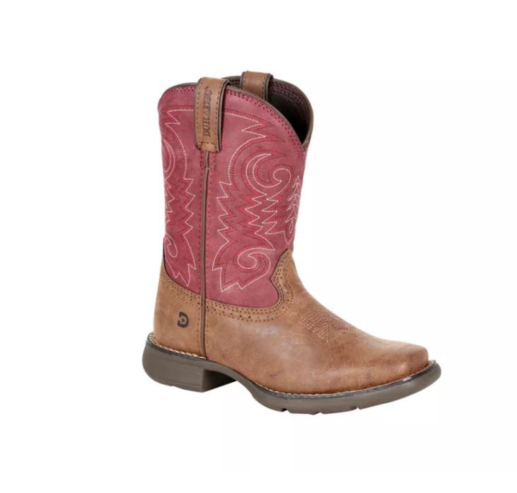 le bos Durango Red/Brown 8 inch Shaft Lil' Rebel Unisex Children's Boots DBT0222TS