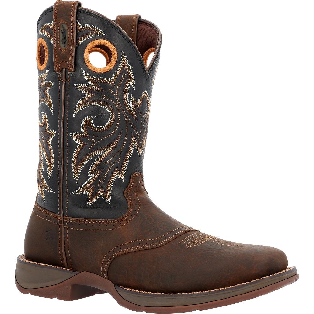 Le Bos Durango Tobacco Leaf And Black Rebel With Insulkul Men's Soft Toe Western Boots DDB0499