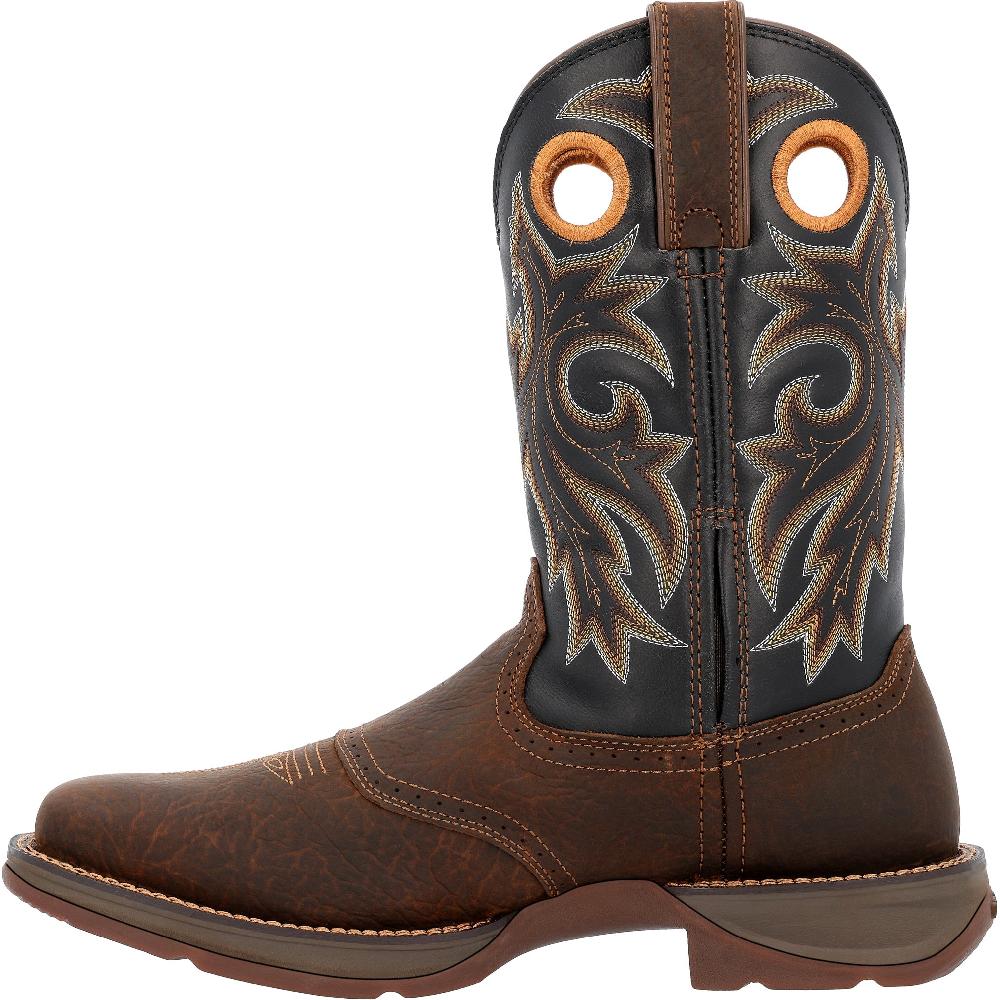 Le Bos Durango Tobacco Leaf And Black Rebel With Insulkul Men's Soft Toe Western Boots DDB0499