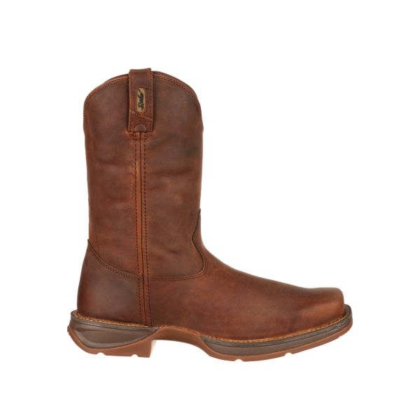 Durango Trail Brown Rebel Square Toe Men's Pull-On Soft Toe Western Boots DB5444