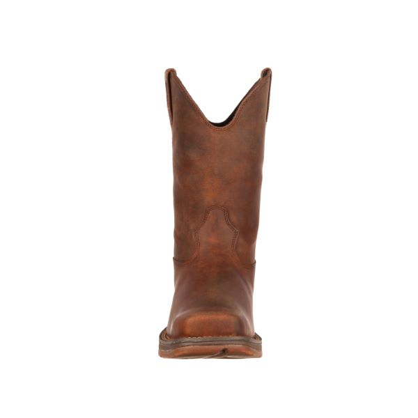 Durango Trail Brown Rebel Square Toe Men's Pull-On Soft Toe Western Boots DB5444