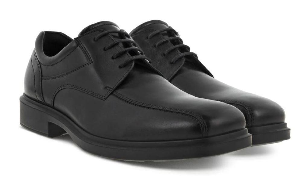 Le Bos Ecco Black Helsinki 2.0 Mens Bike Toe Tie Shoes 500174-01001