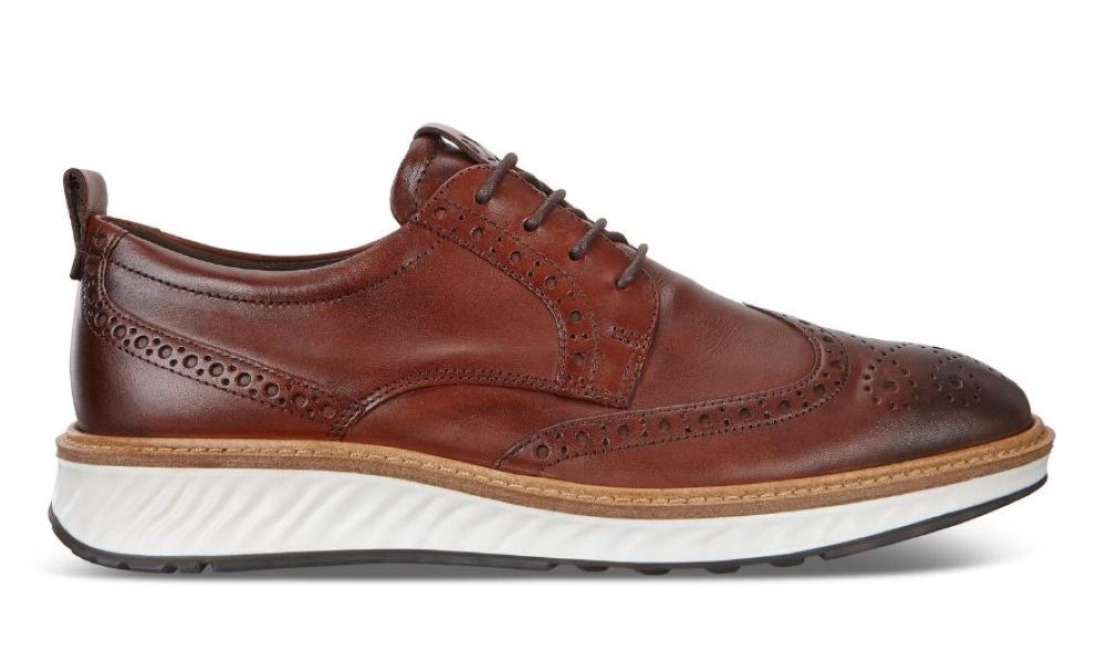 Le Bos Ecco Cognac St.1 Hybrid Men's Brogue Shoes 836424-01053