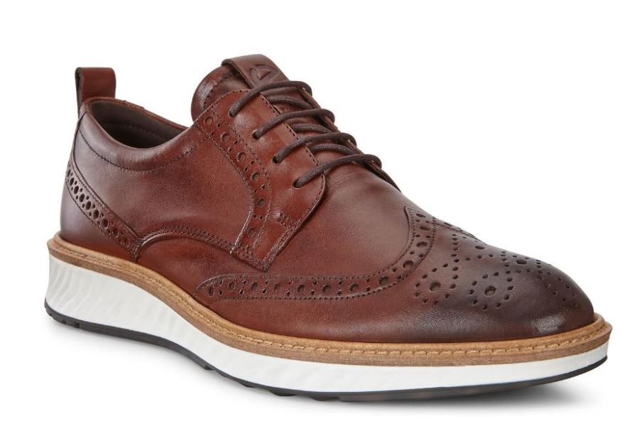 Le Bos Ecco Cognac St.1 Hybrid Men's Brogue Shoes 836424-01053