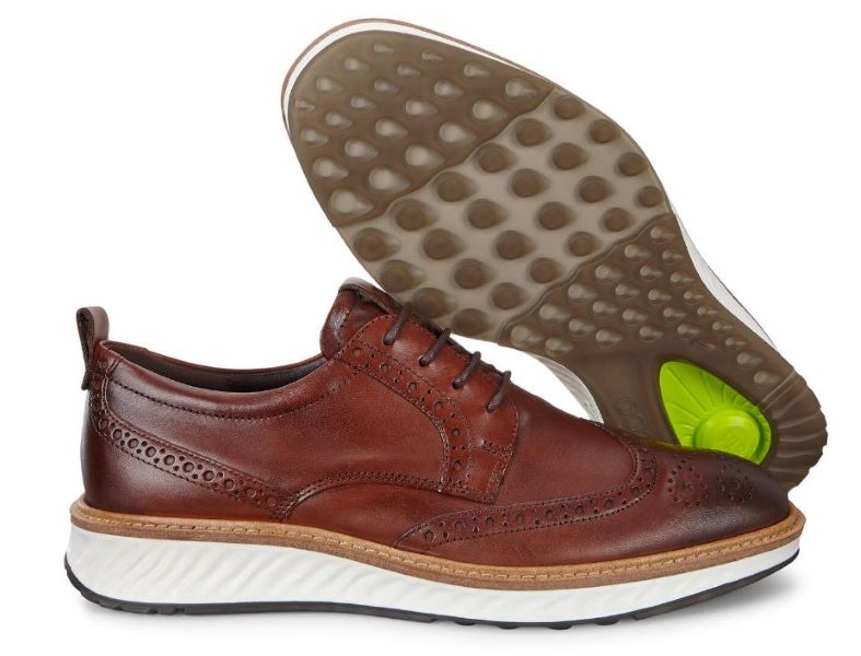 le bos Ecco Cognac St.1 Hybrid Men's Brogue Shoes 836424-01053